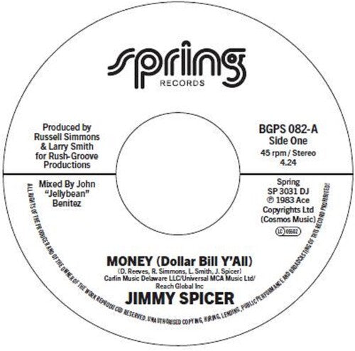 Jimmy Spicer: Money (Dollar Bill Y'all) / Money (Dollar Bill Y'all) (Instrumental) - 7-INCH SINGLE