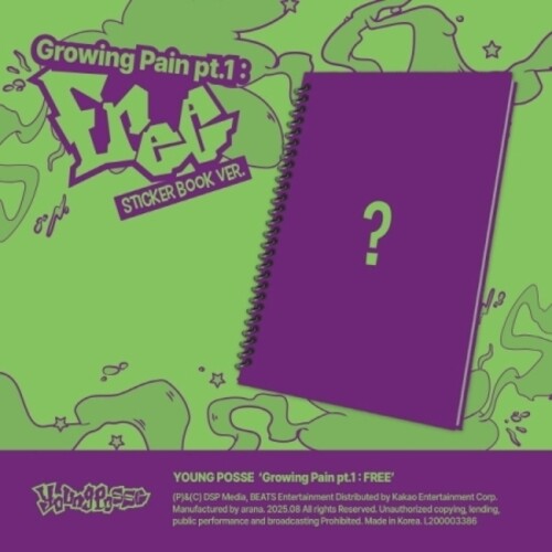 Young Posse: Growing Pain Pt.1 : Free - Sticker Book Version - incl. Photobook, Meme Sticker, 2 Photocards, Scratch Card, Envelope + Folded Poster - COMPACT DISCS