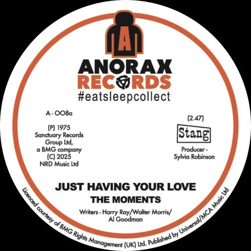 The Moments: Just Having Your Love - 7-INCH SINGLE