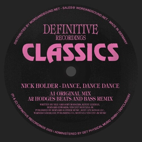 Nick Holder: Dance, Dance, Dance - 12-INCH SINGLE