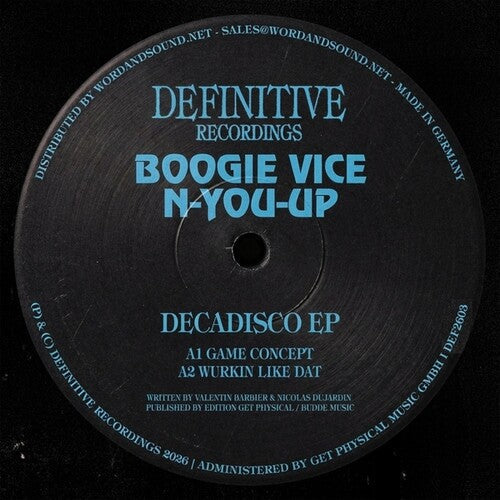 Boogie Vice / N-You-Up: Decadisco - 12-INCH SINGLE