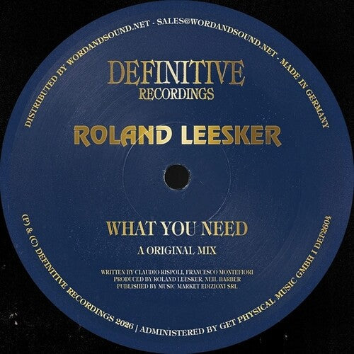 Roland Leesker: What You Need - 12-INCH SINGLE