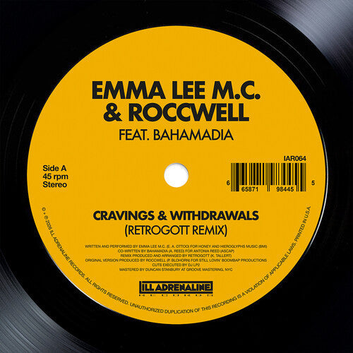 Emma Lee M.C.: Cravings & Withdrawals (feat. Bahamadia) - 7-INCH SINGLE
