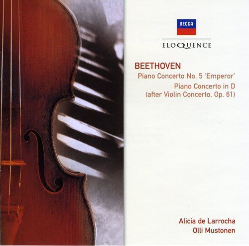 Alica Larrocha De: Beethoven: Pno Cto No 5 / VLN Cto in D (Pno Arr) - COMPACT DISCS