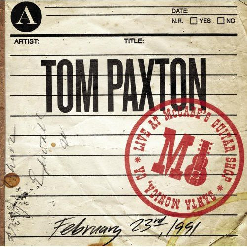 Tom Paxton: Live at McCabe's Guitar Shop - COMPACT DISCS